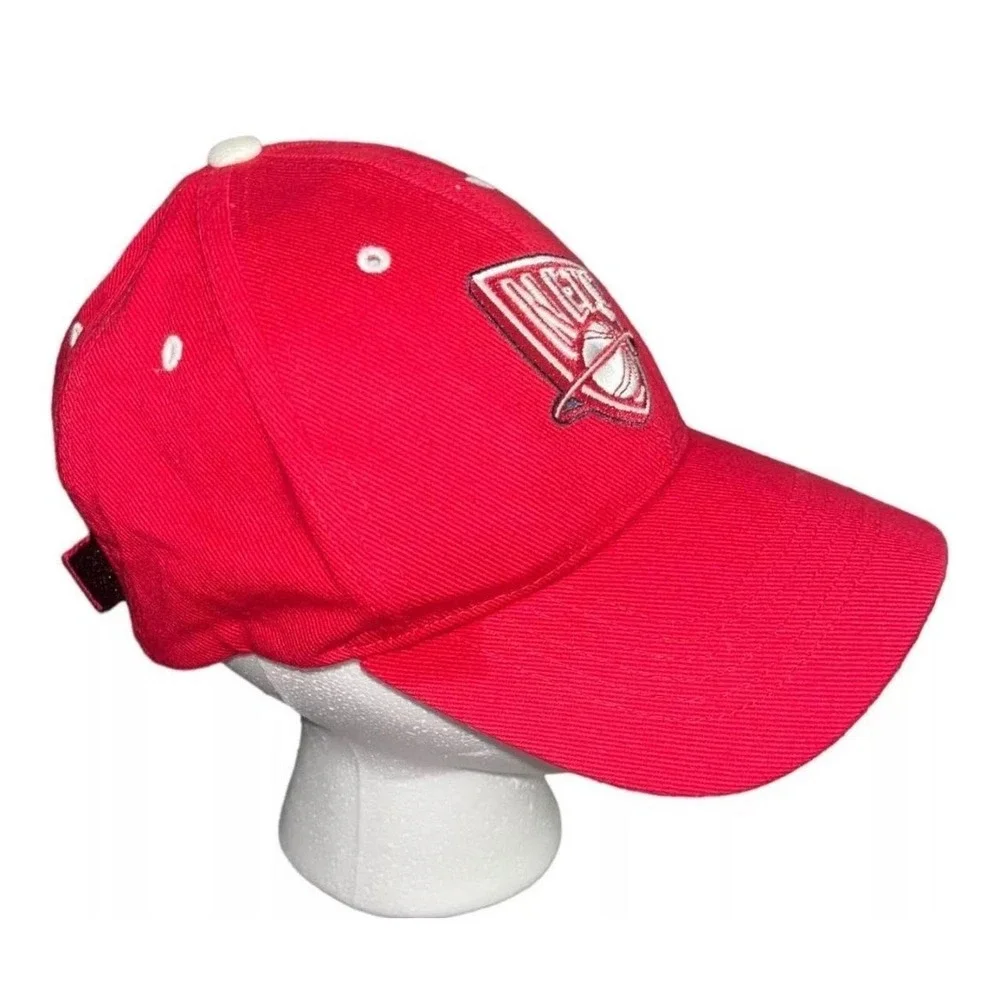Vintage New Jersey Nets Hat Twins Enterprise Red NBA Basketball Adjustable Cap